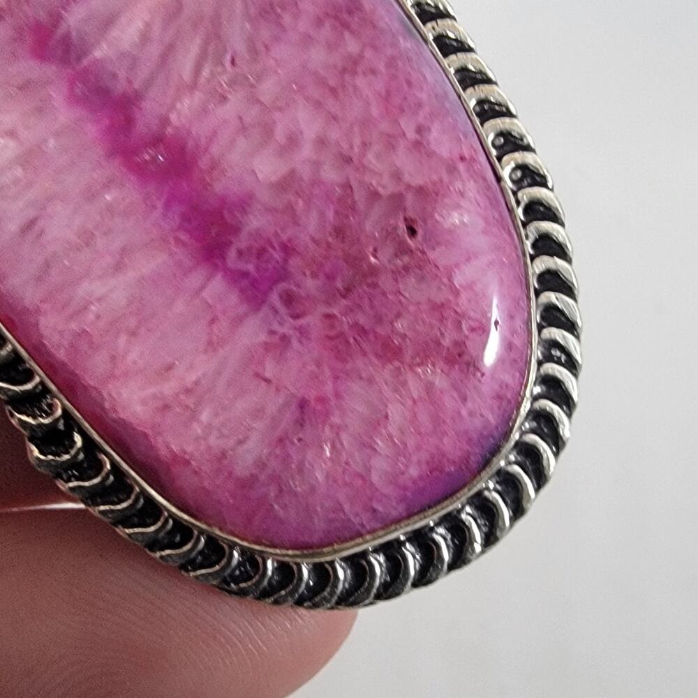 Ruby Zoisite Pendant With Moonstone Accent + 20" … - image 5